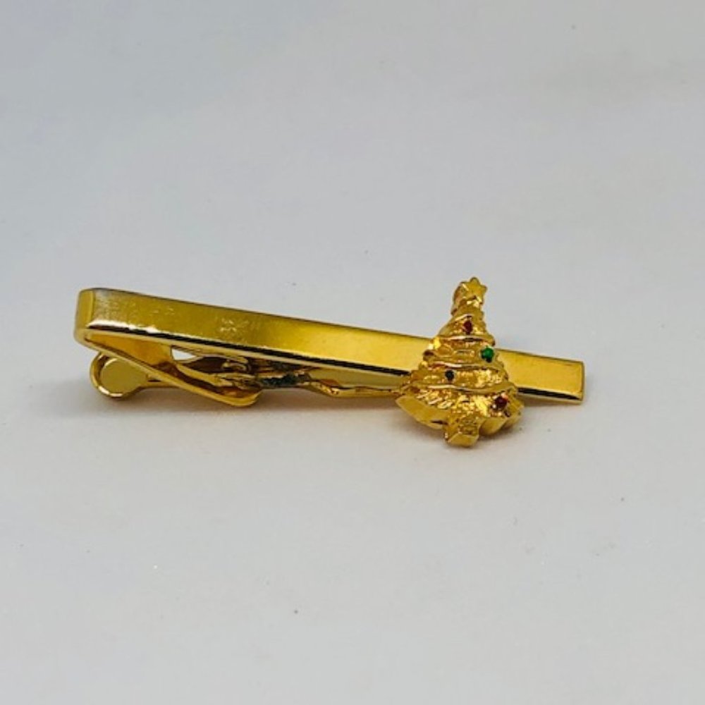 Vintage Christmas Tree Tie Clip
